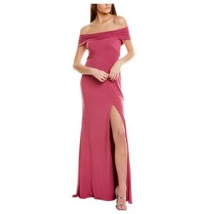 Rene Ruiz Off-Shoulder Gown